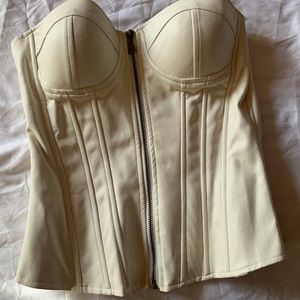 Corset top with zipper